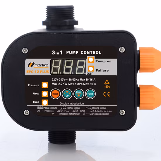 Monro China Factory EPC-5 110V 220V Automatic Pressure Controller Water Pump Pressure Switch